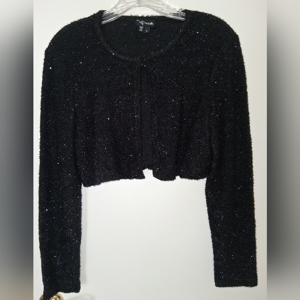 Vintage My Michelle Black Glitter Shrug